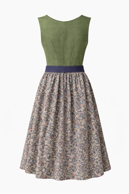Berwin Long Dirndl 2pcs. 75cm 'Astrid' olive