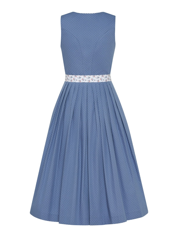 Berwin Long Dirndl 2pcs. 75cm "Wendy" blue
