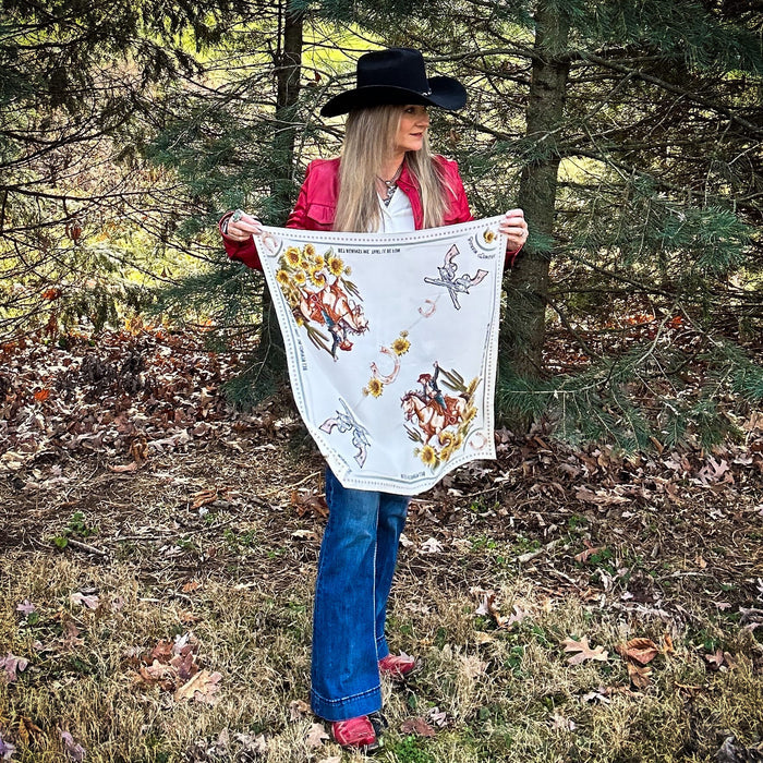 Woman in cowboy hat holding scarf, IMG_8819_3