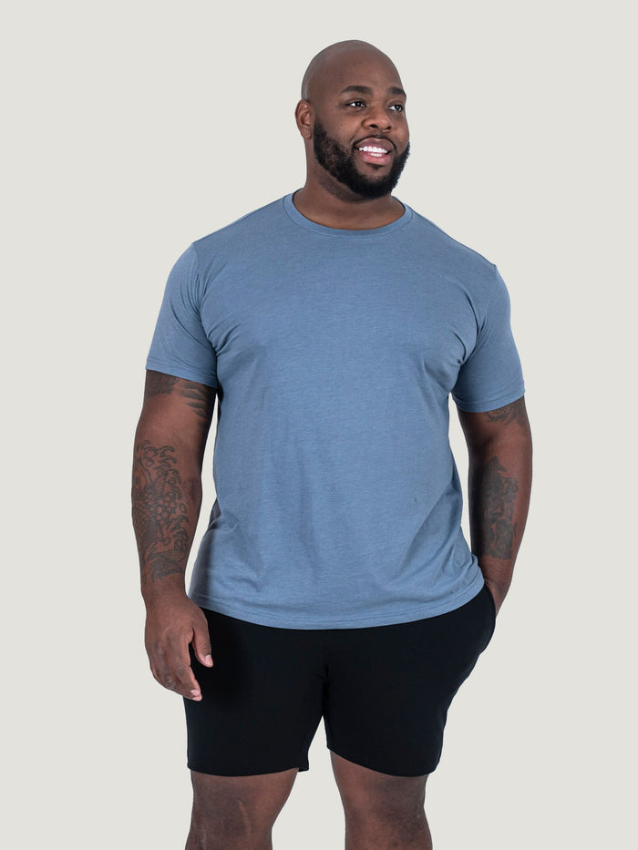 Corey is 6'2", 250LBS and wears a size 3XL # Black Day Off Short 2-Pack | Studio size 3XL | Fresh Clean Threads