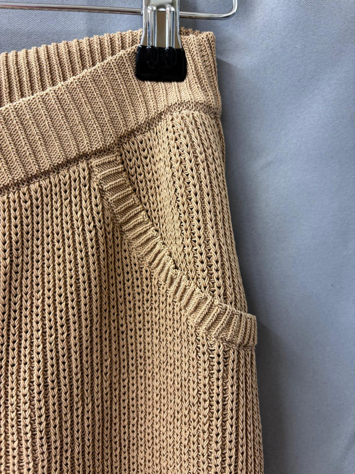 BNWT AYA MUST Knitted Trousers (XS) Brown Straight Wide-Leg UK 6 8 EU 34 36