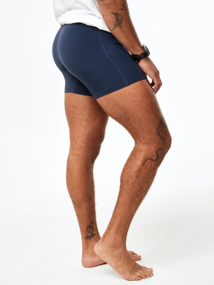 Soft waistband & stretchy fabric for all-day comfort # Boxer Briefs 3-Pack - Navy Briefs for Men | Fresh Clean Threads