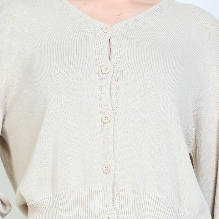 Button front v-neck lightweight knit cardigan wholesale
