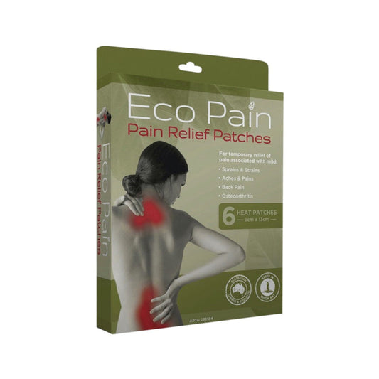 Byron Naturals Eco Pain Patches Pain Relief (Heat Patches - 9cm x 13cm) - 6 Pack - L'Organic