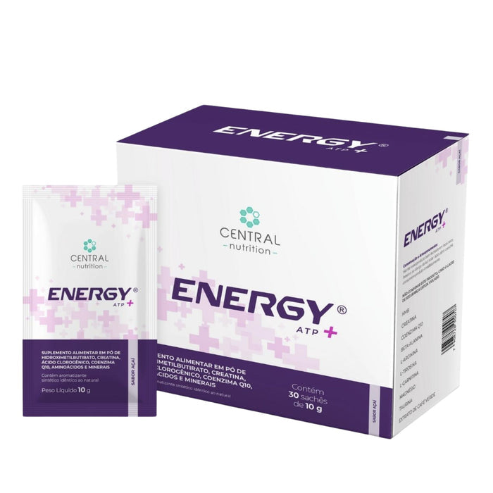 CENTRAL NUTRITION | ENERGY ATP Sabor Açaí NOVO (30 sachês de 10 gramas cada)