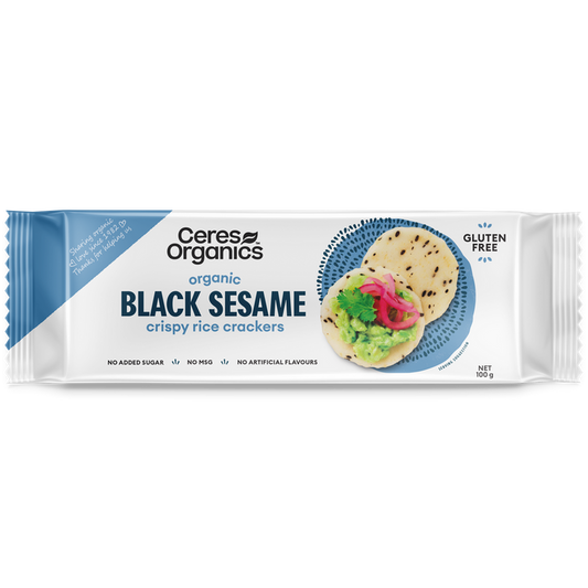 Ceres Organics Rice Crackers Black Sesame - 100g - L'Organic