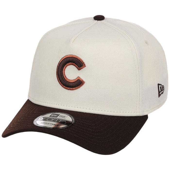 Chicago Cubs MLB Chrome x Burnt Wood FASHION CORE New Era 9FORTY A-Frame