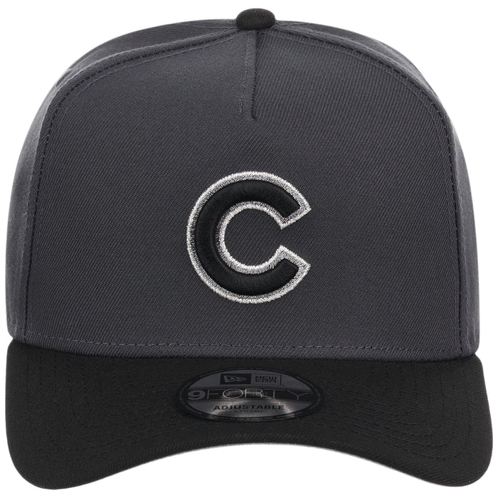 Chicago Cubs MLB Graphite x Black FASHION CORE New Era 9FORTY A-Frame