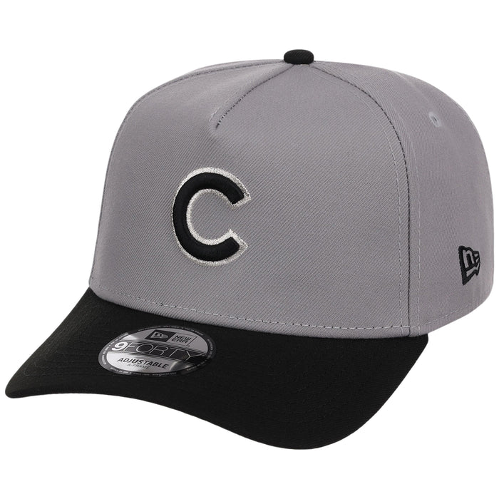 Chicago Cubs MLB Gray x Black FASHION CORE New Era 9FORTY A-Frame
