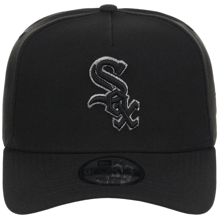Chicago White Sox MLB Black x Pewter FASHION CORE New Era 9FORTY A-Frame