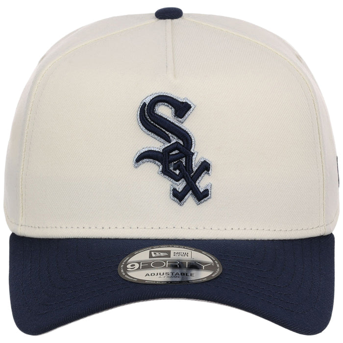 Chicago White Sox MLB Chrome x Navy FASHION CORE New Era 9FORTY A-Frame
