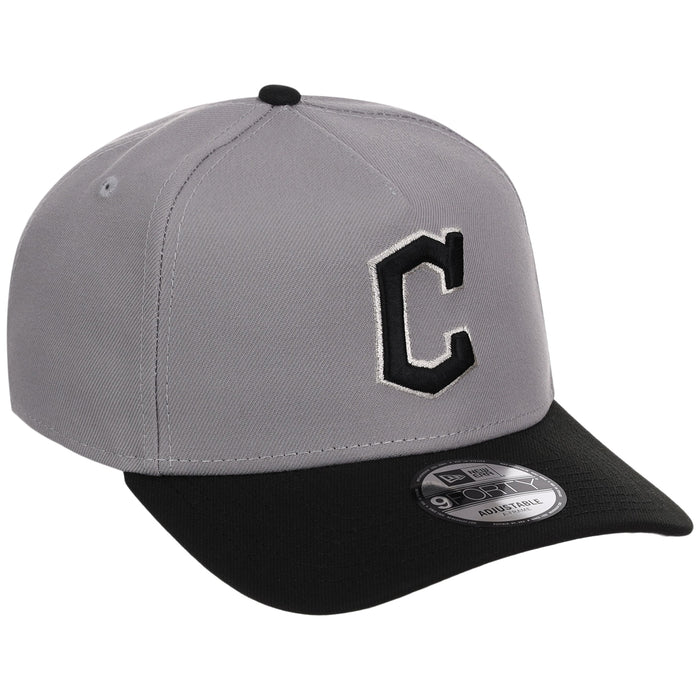 Cleveland Indians MLB Gray x Black FASHION CORE New Era 9FORTY A-Frame