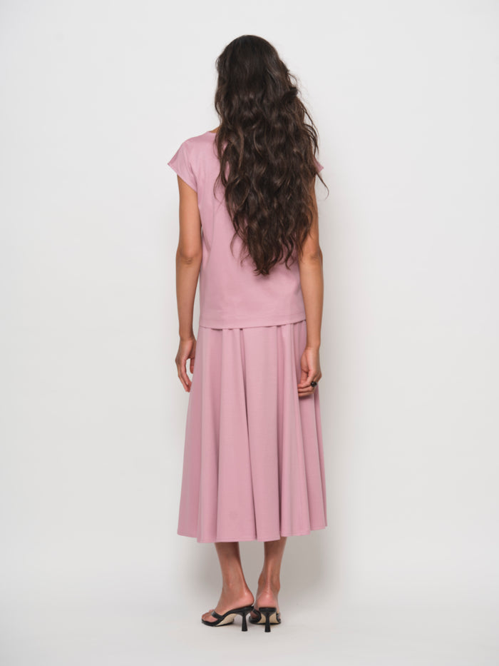 Cowl Neck Cap Sleeve Top