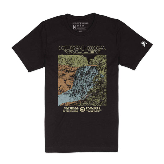 Cuyahoga Valley National Park / CVNP Waterfall - Mens/Unisex Crew T-Shirt