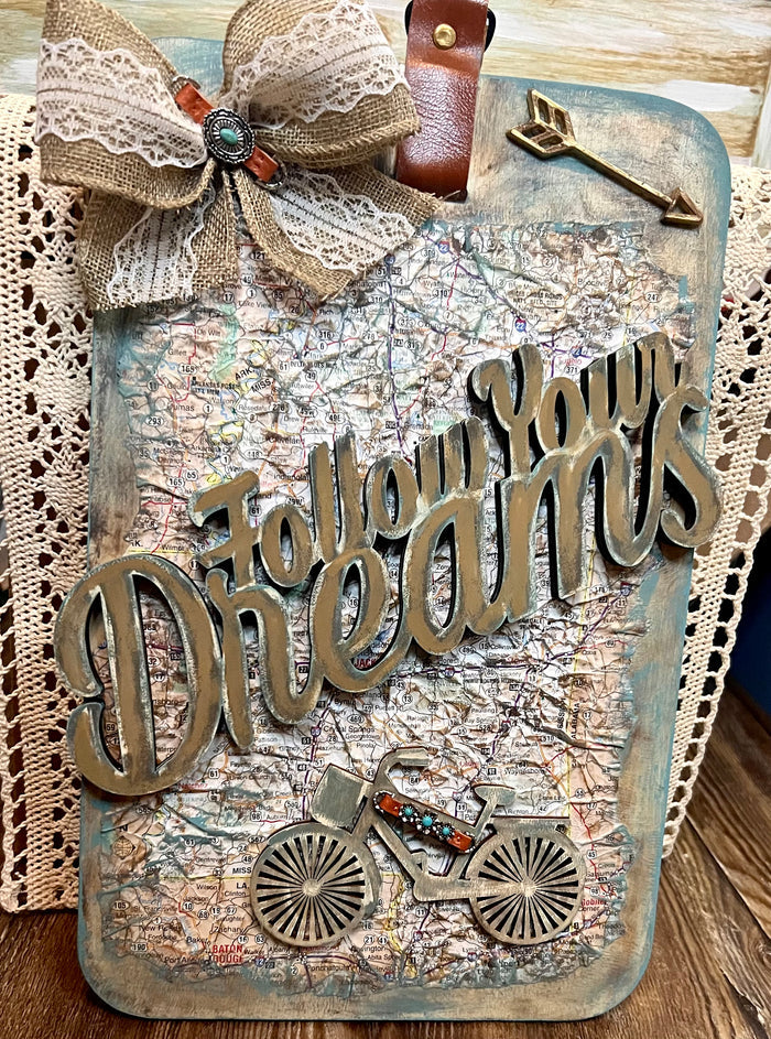 DIY Home Decor - “Follow Your Dreams” Wall Art, 13X9”