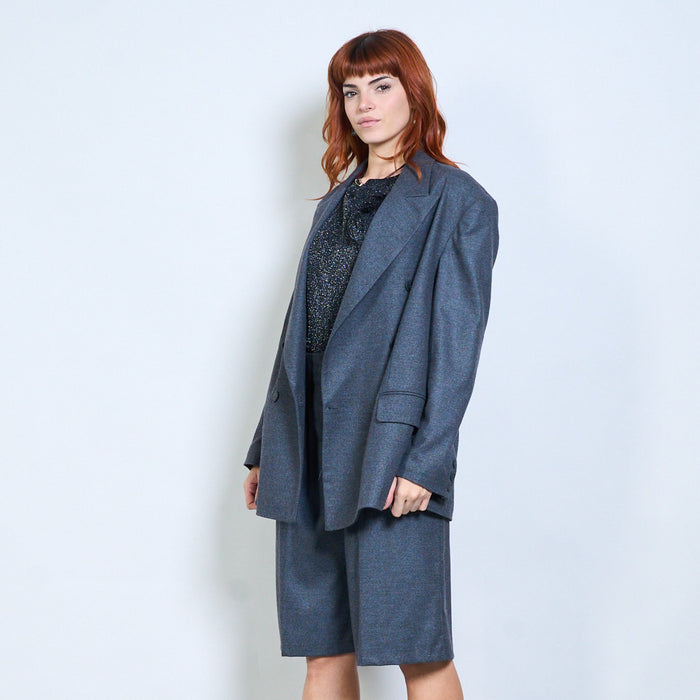 Double-breasted oversized tailored blazer with peak lapel wholesale