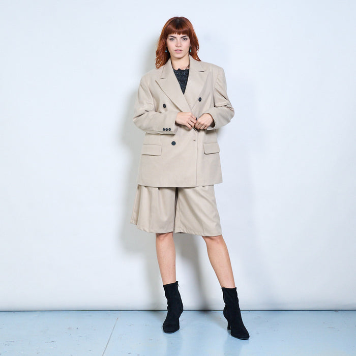 Double-breasted oversized tailored blazer with peak lapel wholesale