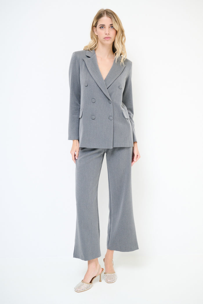 Double-breasted tailored structured blazer jacket wholesale