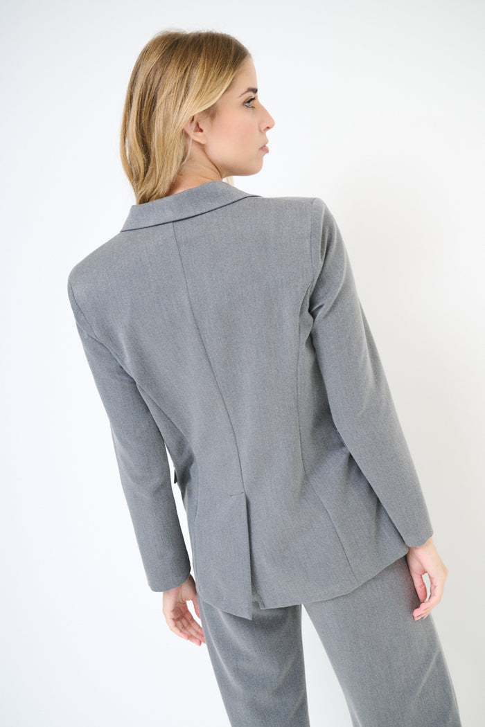 Double-breasted tailored structured blazer jacket wholesale