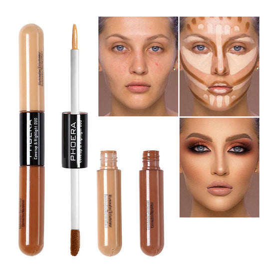 Double Head Lightening Liquid Concealer Foundation