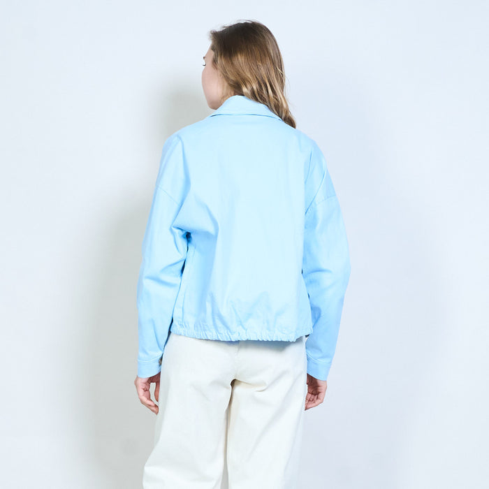 Drawstring hem button front pocket jacket wholesale
