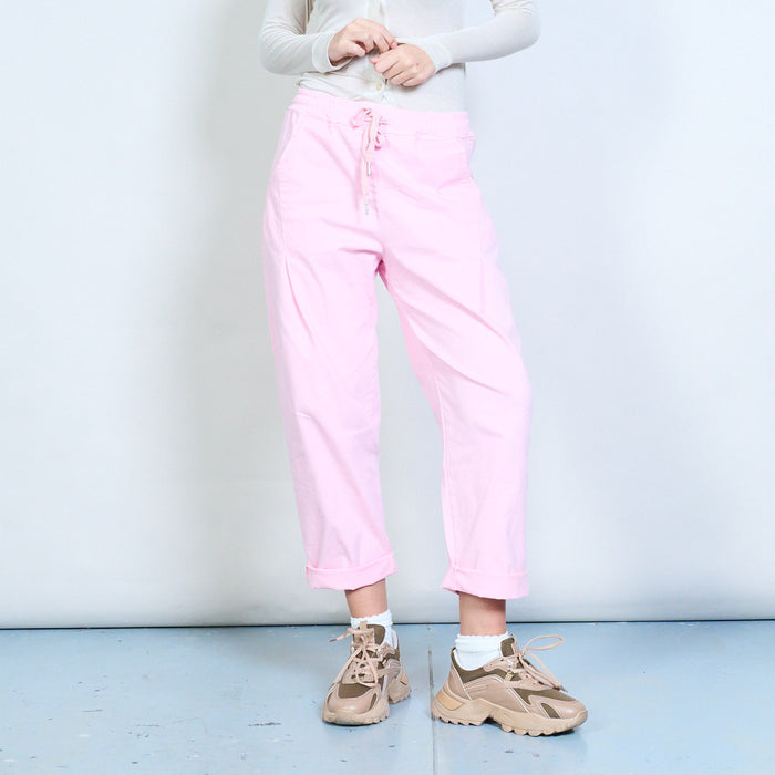 Drawstring waist relaxed leg everyday trousers wholesale