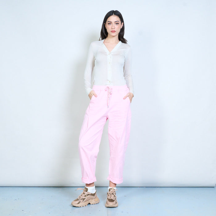 Drawstring waist relaxed leg everyday trousers wholesale