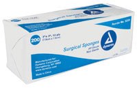Dynarex Surgical Gauze Sponges, Absorbent Medical Pads for Cleaning & Wound Dressing, Non-Sterile & 12-Ply, 3x3, White, Packaged in a Dispenser Box, 1 Box of 200 Dynarex Surgical Gauze Sponges