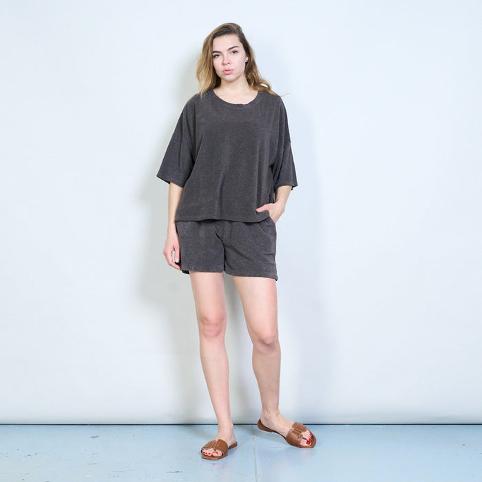 Elastic waist relaxed fit casual shorts wholesale