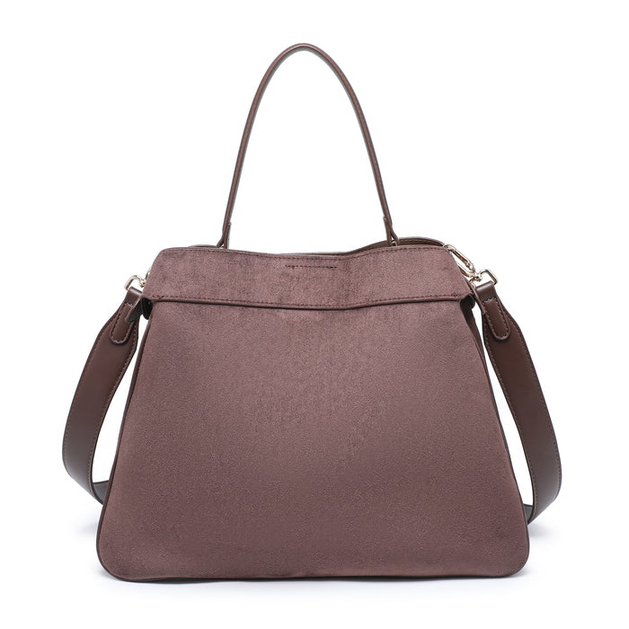 Elegant top handle bag with metallic lock wholesale
