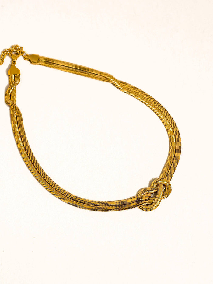 Evereign 18K Gold Non-Tarnish Knot Necklace