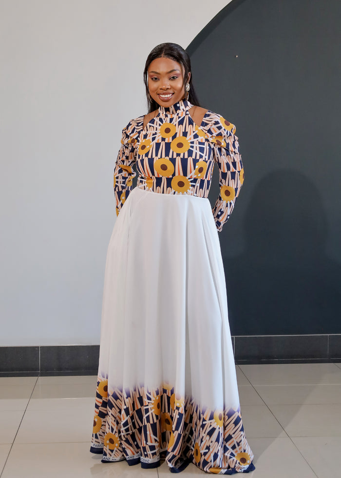Fabrosanz: Tshwane Sunrise Print Maxi Dress