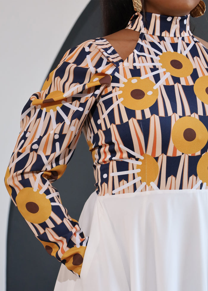 Fabrosanz: Tshwane Sunrise Print Maxi Dress