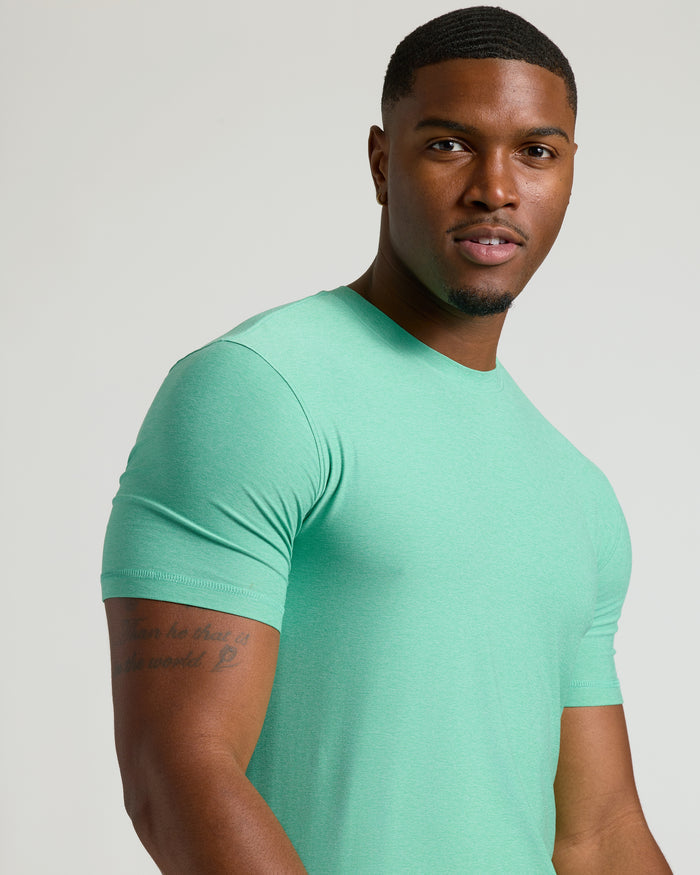Fern Tall Active Crew Neck 2.0 on young man, neutral pose.