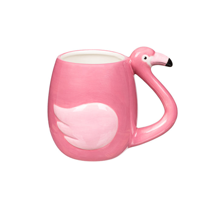 Flamingo Sculpted Ceramic Mug