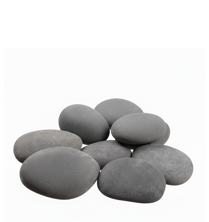 FLAT ROCKS | 5-Pounds per Pack - 75MM - Gray