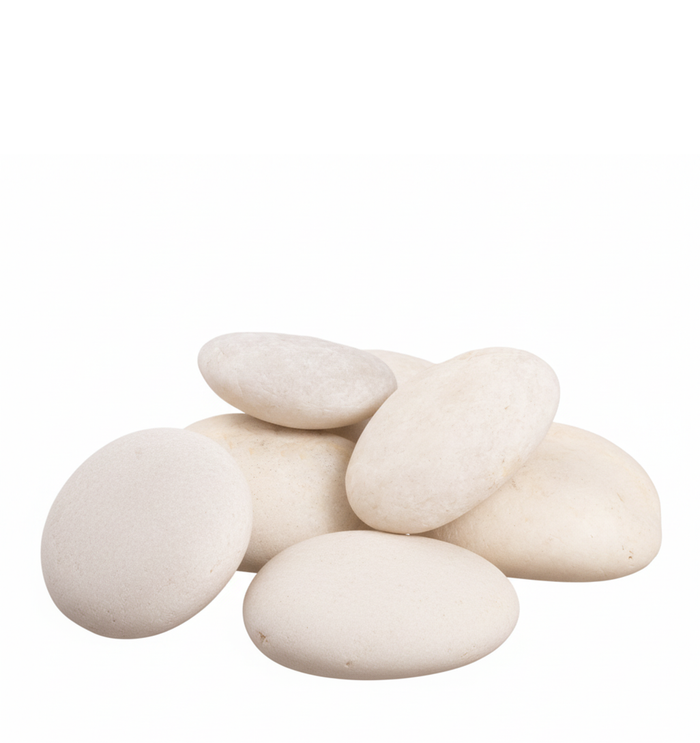 FLAT ROCKS | 5-Pounds per Pack - 75MM - White