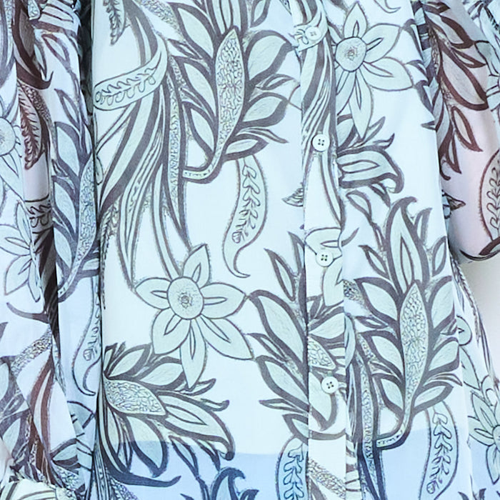 Floral print long sleeve button shirt wholesale