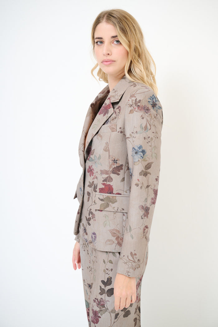 Floral printed tailored blazer jacket wholesale