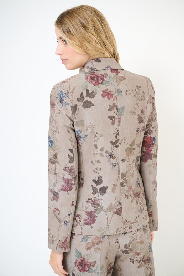 Floral printed tailored blazer jacket wholesale