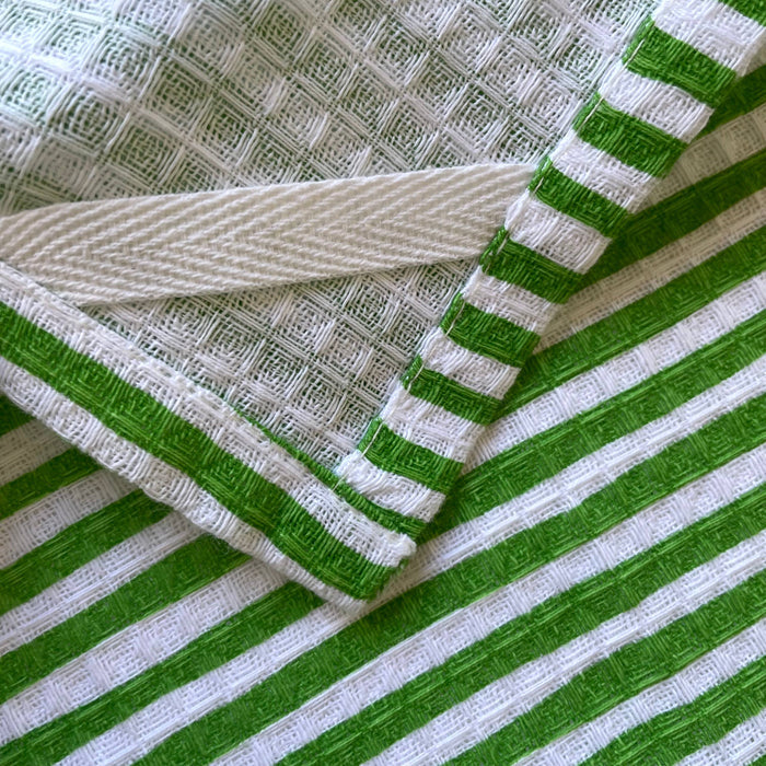 fort & field | 100% cotton banana and stripe kitchen dishcloths - set of 2