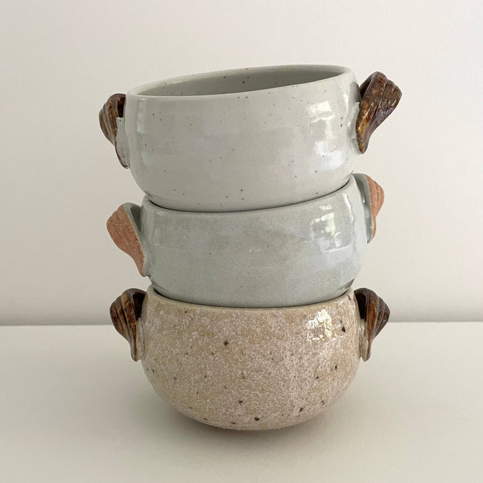 fort & field | Neutral handmade pottery Japanese soup bowls with handles