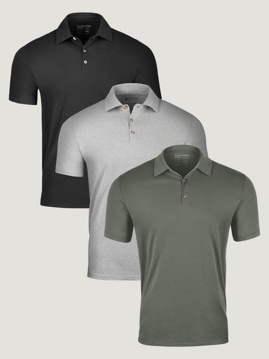 Foundation Men's Polo 3-Pack Shirts | Best Untucked Polos