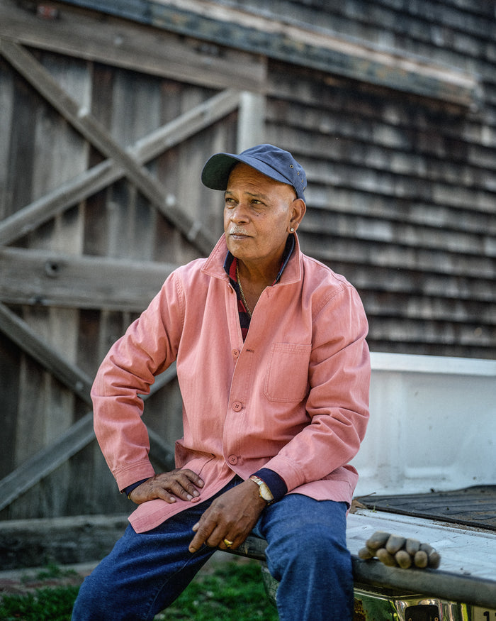 French Workman’s Jacket in Breton Red Herringbone