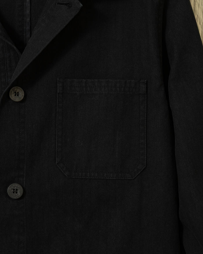 French Workman’s Jacket in Graphite Herringbone