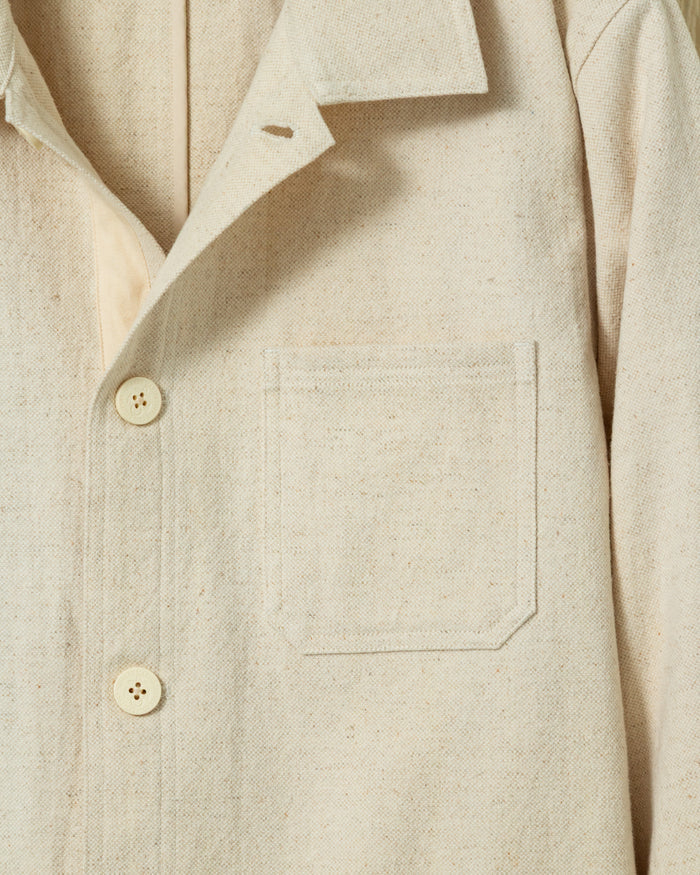 French Workman's Jacket in Rustic Linen Cotton