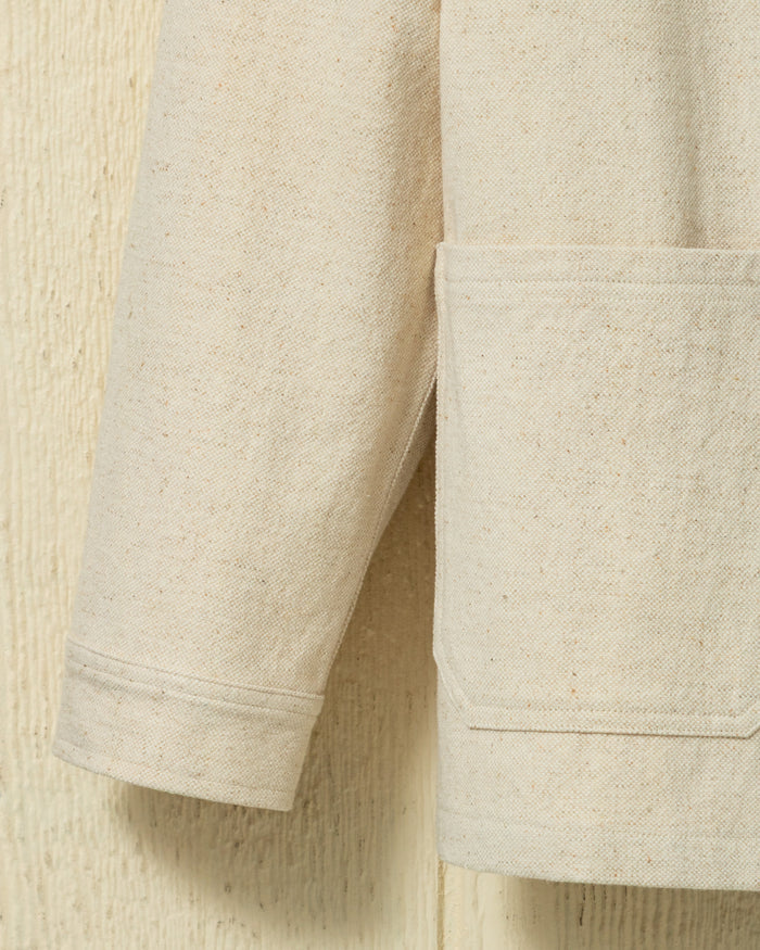 French Workman's Jacket in Rustic Linen Cotton