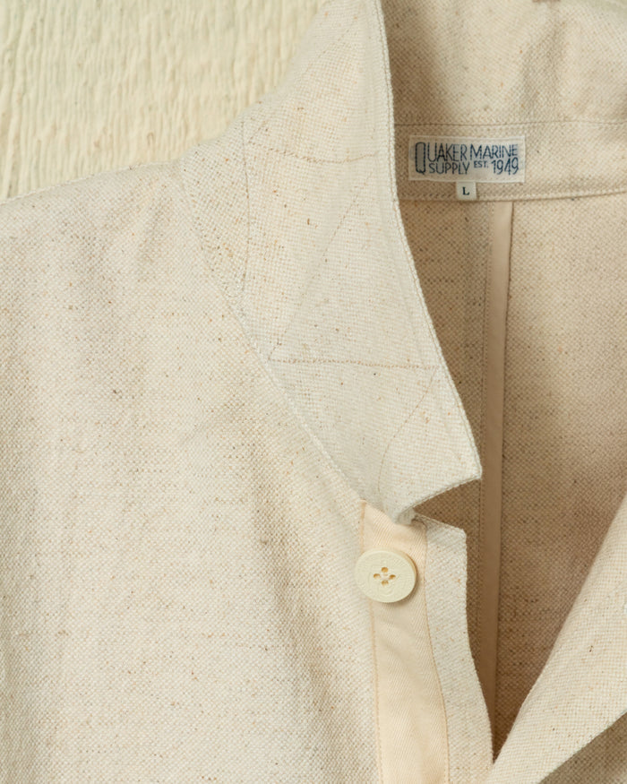 French Workman's Jacket in Rustic Linen Cotton