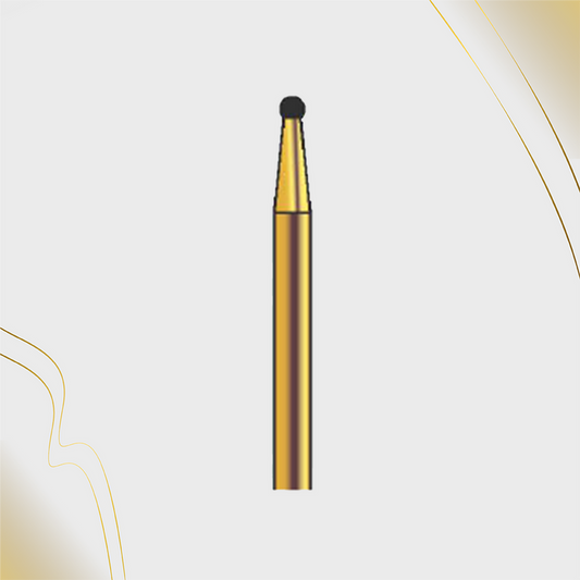 G/001-012 (801) 10-Pk , Multi use Gold Diamond Burs Round (Ball) Shaped