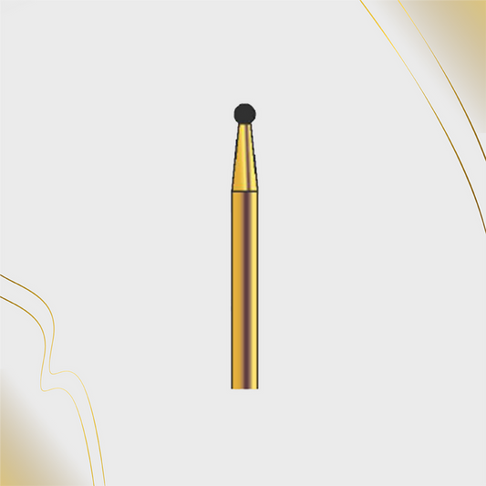 G/001-014 (801) 10-Pk , Multi use Gold Diamond Burs Round (Ball) Shaped